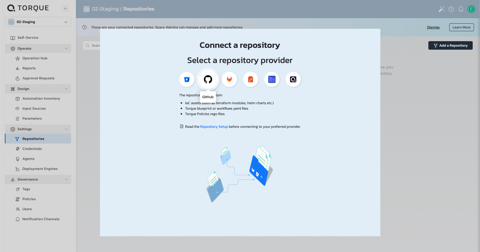 Select a repository provider